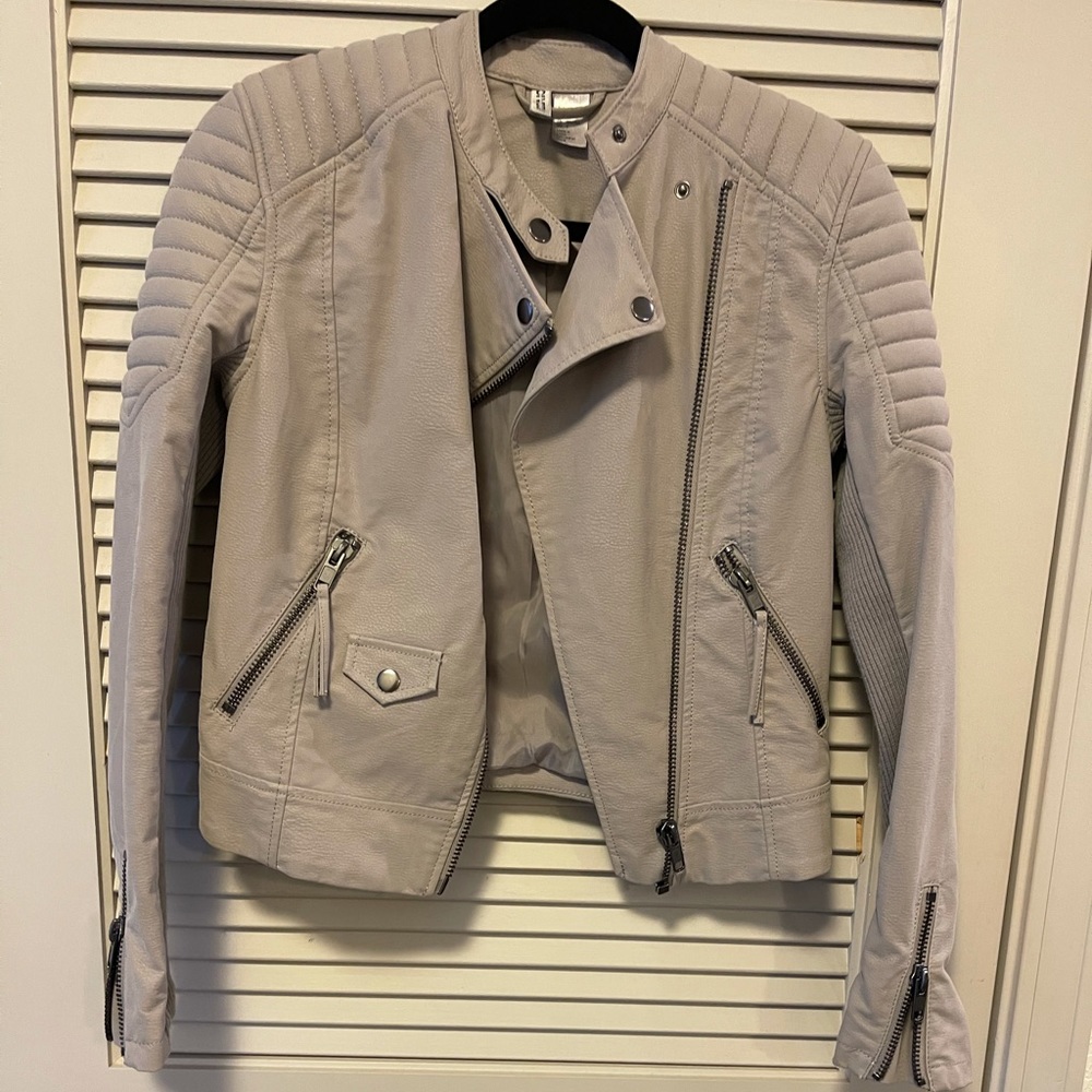 H&M light Grey Moto Jacket
